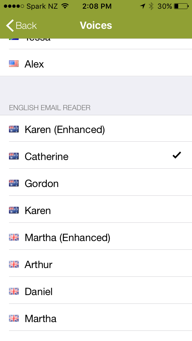 Changing Text To Speech Voice Setting On Ios To Use Enhanced Quality Voice Speaking Email