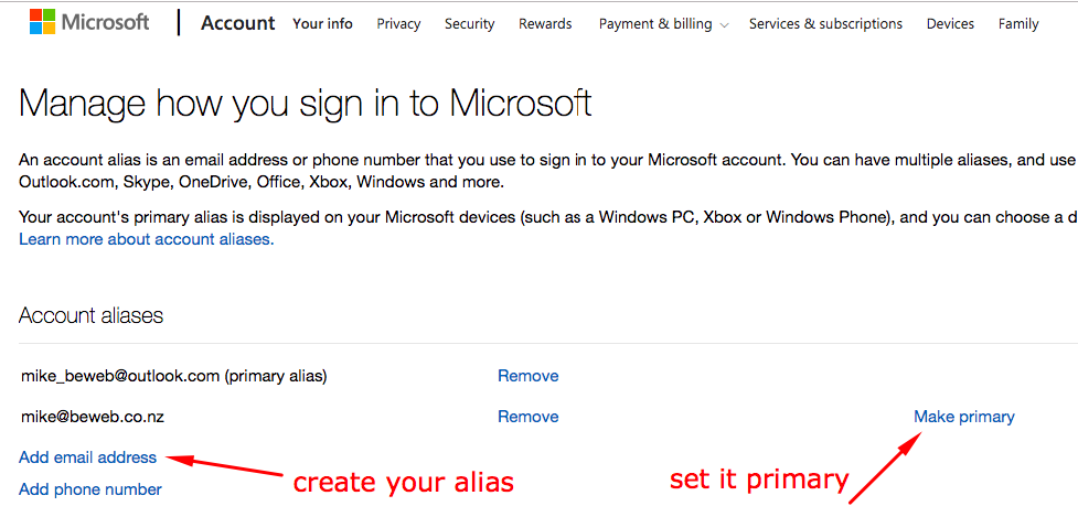 What's the difference between a personal Microsoft account and a